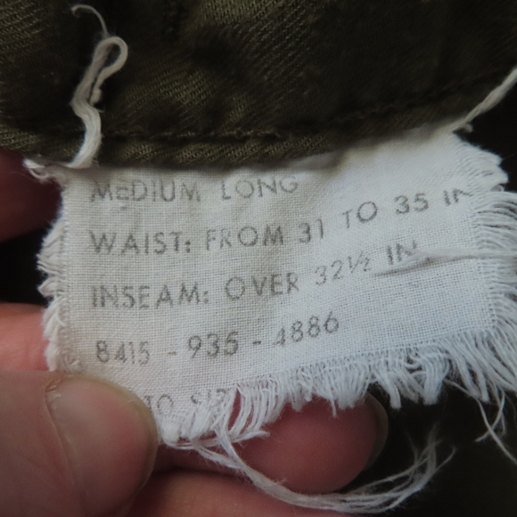 US Military Trousers Hot Weather Fire Resistant Nylon OG 106 Size Medium Long - Picture 7 of 8